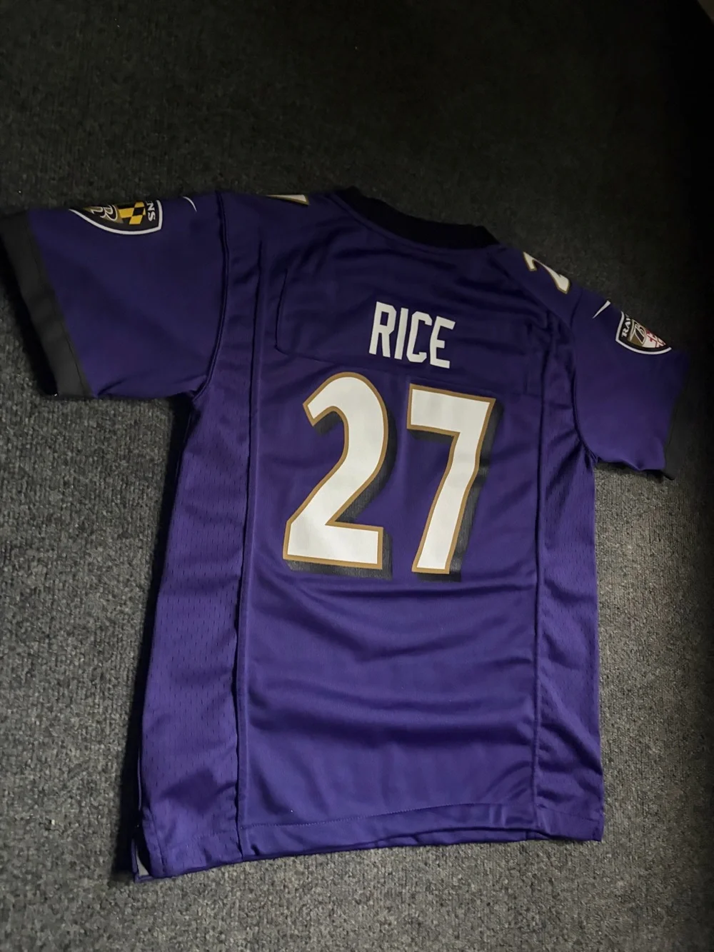 Nike Kids Baltimore Ravens #27 Ray Rice Purple Vintage Jersey